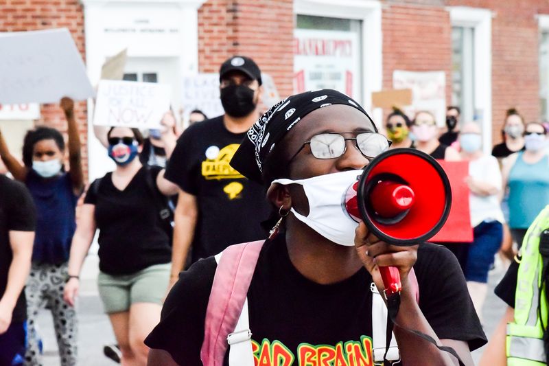 © Ash Esposito ~ Little Box of Random - An onlooker started heckling the protesters from the median