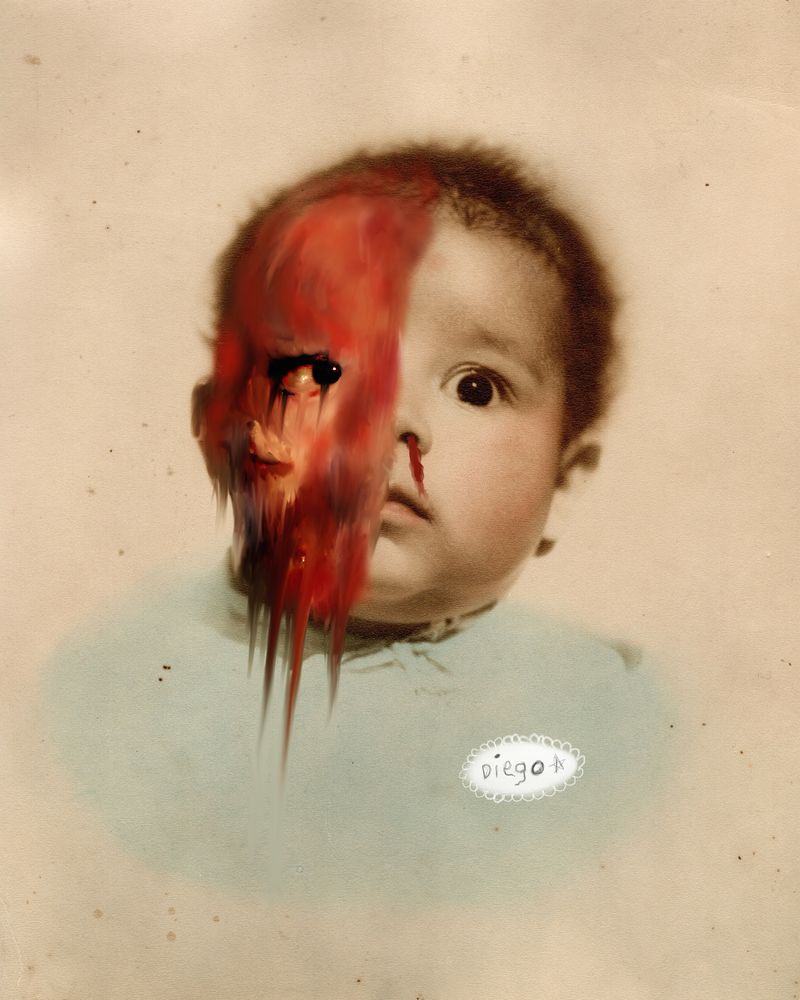 © Diego Moreno - Four moons of October. (Self portrait)