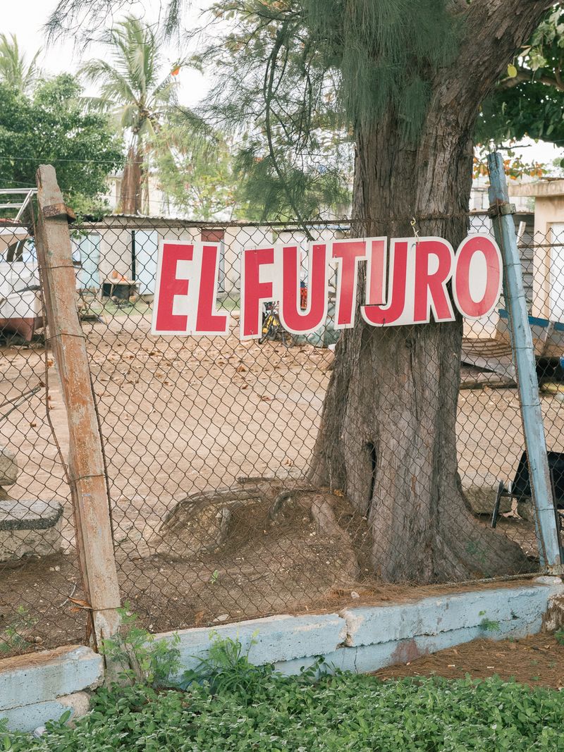© Mattia Micheli - Jaimanitas, Havana, Cuba, 2022. “El Futuro” sign, inside a fishermen slum in the outskirts of Havana.