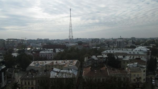 © Andrei  Kolyaskin - View  on  the  ukrainian  Ivano - Frankivsk  City  from  observation  desk  of  City  Hall .