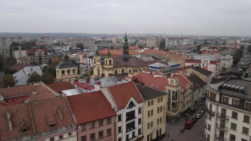 © Andrei  Kolyaskin - View  on  the  ukrainian  Ivano - Frankivsk  City  from  observation  desk  of  City  Hall .
