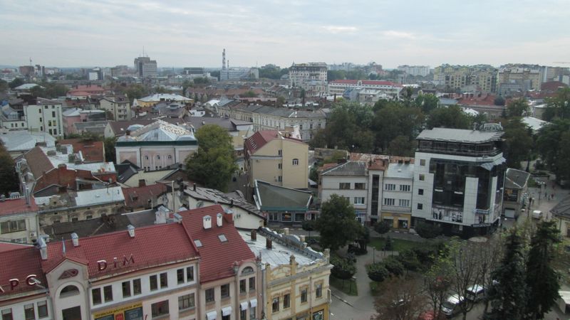 © Andrei  Kolyaskin - View  on  the  ukrainian  Ivano - Frankivsk  City  from  observation  desk  of  City  Hall .