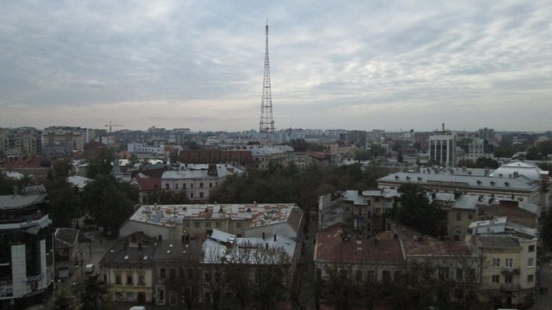 © Andrei  Kolyaskin - View  on  the  ukrainian  Ivano - Frankivsk  City  from  observation  desk  of  City  Hall .