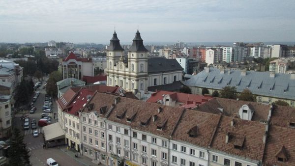 © Andrei  Kolyaskin - View  on  the  ukrainian  Ivano - Frankivsk  City  from  observation  desk  of  City  Hall .