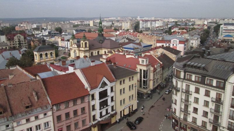 © Andrei  Kolyaskin - View  on  the  ukrainian  Ivano - Frankivsk  City  from  observation  desk  of  City  Hall .