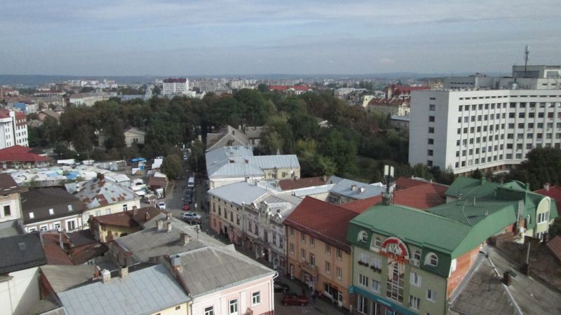 © Andrei  Kolyaskin - View  on  the  ukrainian  Ivano - Frankivsk  City  from  observation  desk  of  City  Hall .