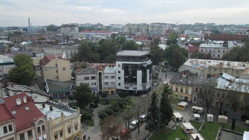 © Andrei  Kolyaskin - View  on  the  ukrainian  Ivano - Frankivsk  City  from  observation  desk  of  City  Hall .