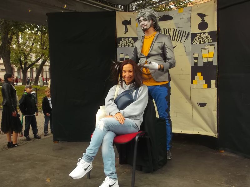 © Andrei  Kolyaskin - Living  scuptures  on  the  Independence  Day  in  Ivano - Frankivsk  City , Ukraine .