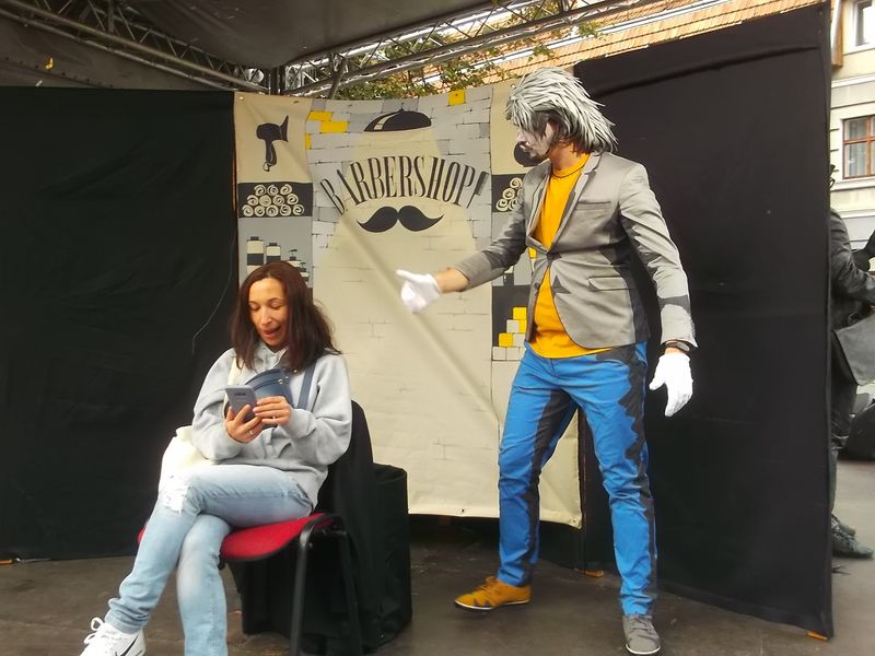 © Andrei  Kolyaskin - Living  scuptures  on  the  Independence  Day  in  Ivano - Frankivsk  City , Ukraine .