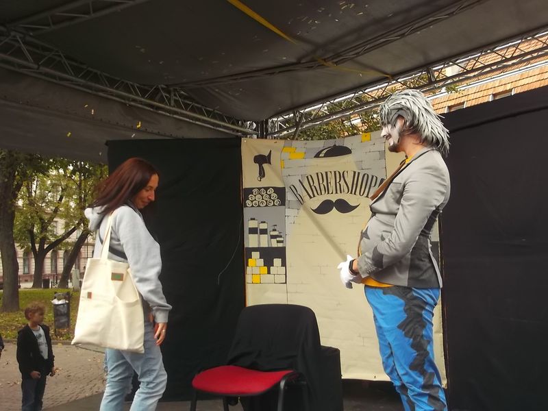 © Andrei  Kolyaskin - Living  scuptures  on  the  Independence  Day  in  Ivano - Frankivsk  City , Ukraine .