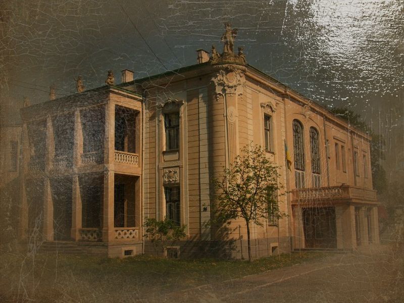 © Andrei  Kolyaskin - Administrative  building  from  19th  century  in  town  Drogobych  of  Lviv  region , Ukraine .