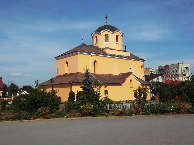 © Andrei  Kolyaskin - Greek - catholic  Christmas  Temple  from  19th  century  in  town  Galych  of  Ivano - Frankivsk  region , Ukraine .