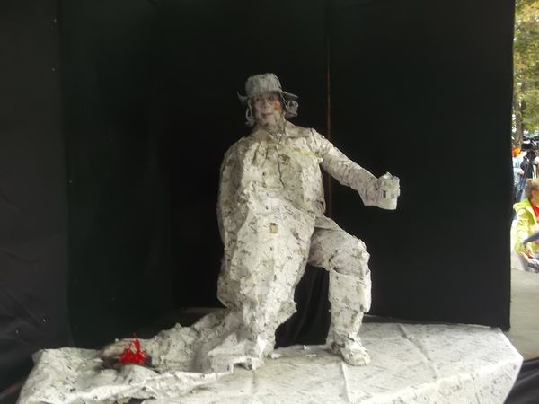 © Andrei  Kolyaskin - Living  sculptures  show  on  the  central  part  of  Ivano - Frankivsk  City , Ukraine .