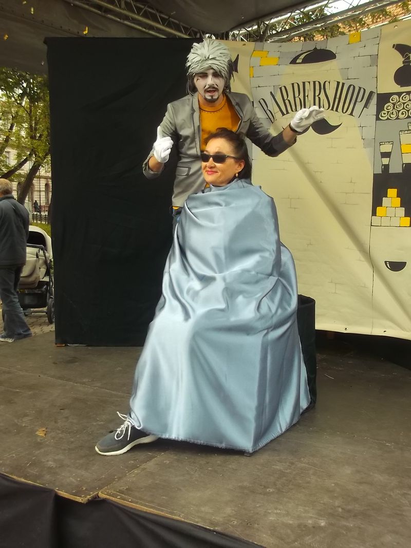 © Andrei  Kolyaskin - Living  sculptures  show  on  the  central  part  of  Ivano - Frankivsk  City , Ukraine .