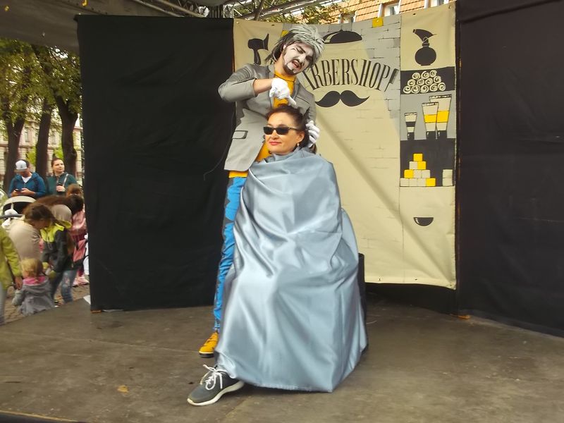 © Andrei  Kolyaskin - Living  sculptures  show  on  the  central  part  of  Ivano - Frankivsk  City , Ukraine .