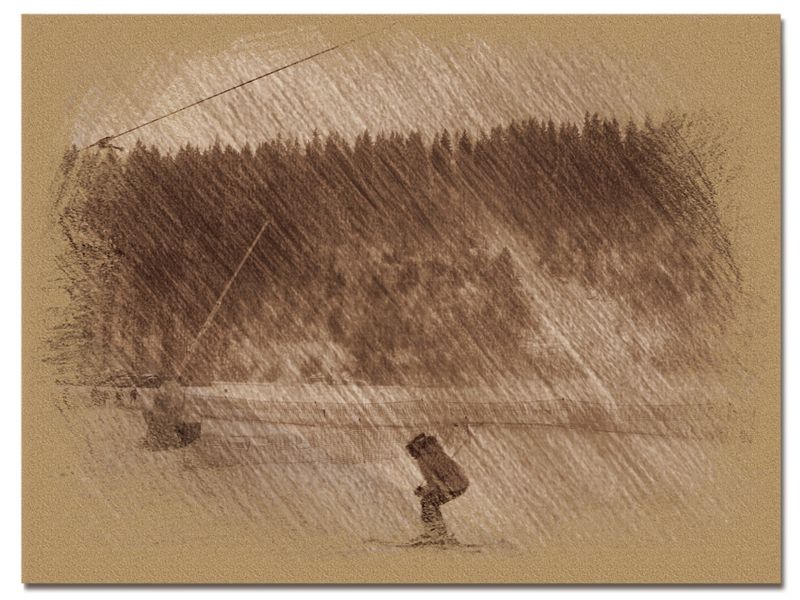 © Andrei  Kolyaskin - Image from the Bukovel  in  trois  coleur  drawing  2 photography project