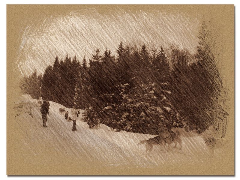 © Andrei  Kolyaskin - Image from the Bukovel  in  trois  coleur  drawing  2 photography project