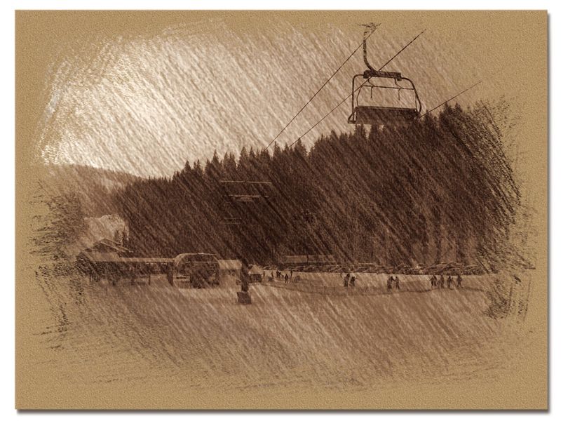 © Andrei  Kolyaskin - Image from the Bukovel  in  trois  coleur  drawing  2 photography project