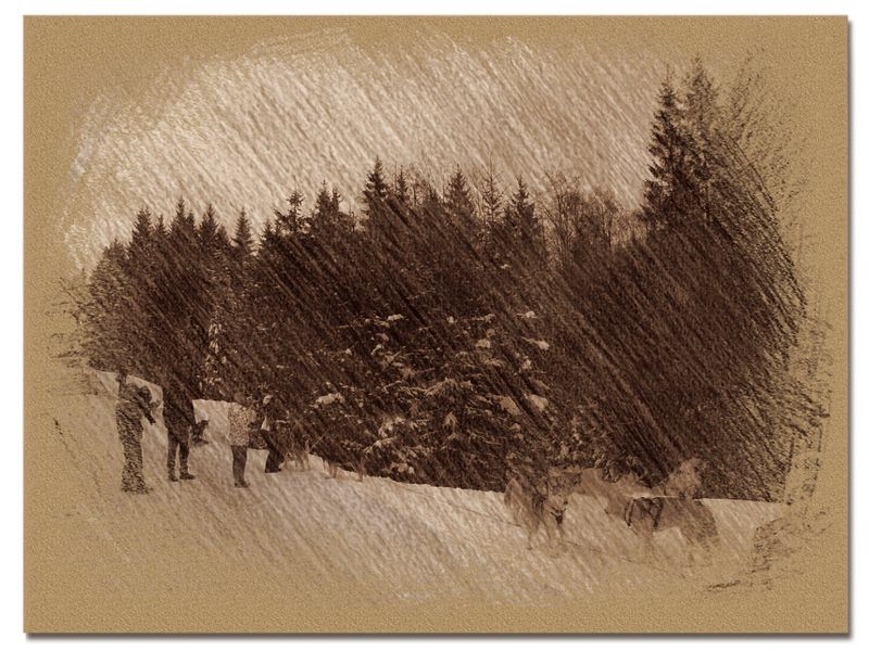 © Andrei  Kolyaskin - Image from the Bukovel  in  trois  coleur  drawing  2 photography project