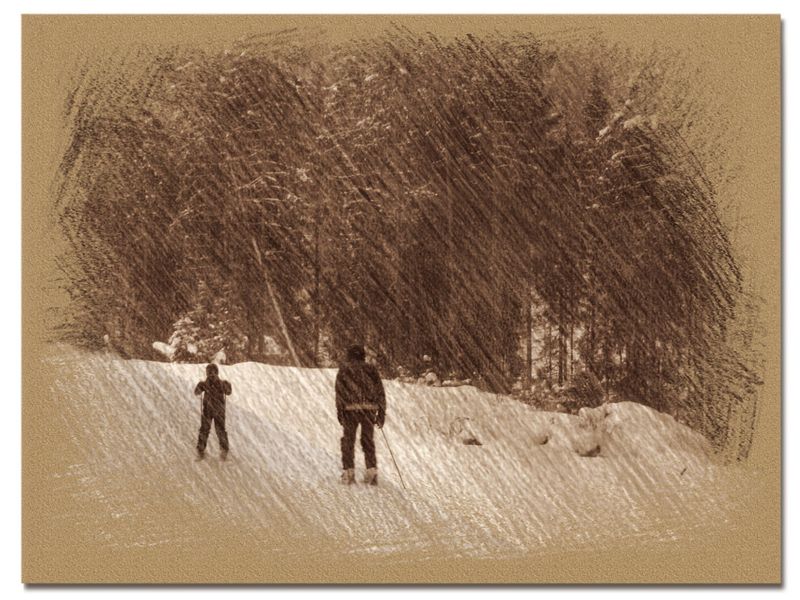 © Andrei  Kolyaskin - Image from the Bukovel  in  trois  coleur  drawing  2 photography project