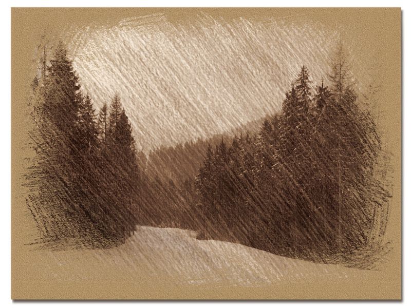 © Andrei  Kolyaskin - Image from the Bukovel  in  trois  coleur  drawing  2 photography project