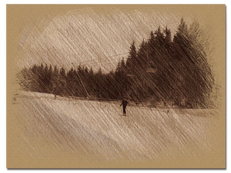 © Andrei  Kolyaskin - Image from the Bukovel  in  trois  coleur  drawing  2 photography project