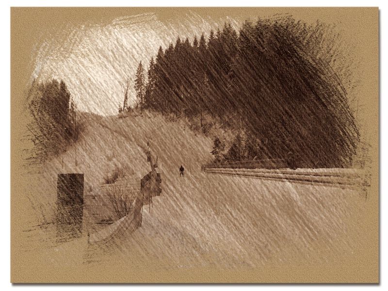 © Andrei  Kolyaskin - Image from the Bukovel  in  trois  coleur  drawing  2 photography project