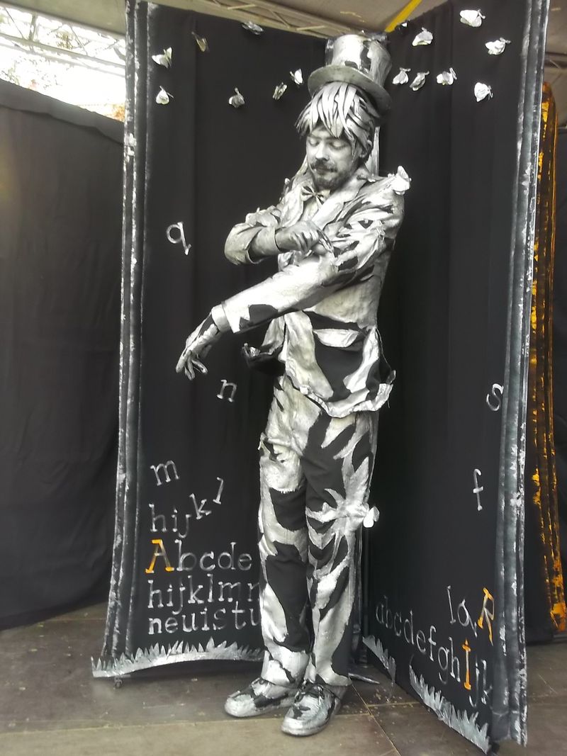 © Andrei  Kolyaskin - Living  sculptures  show  on  the  central  part  of  Ivano - Frankivsk  City , Ukraine .