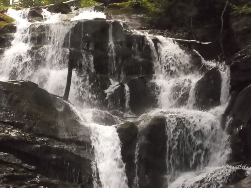 © Andrei  Kolyaskin - Waterfalls  Shypit  in  village    Pylypets  of  Mezhygirya  area  Zacarpatian  region , Ukraine .
