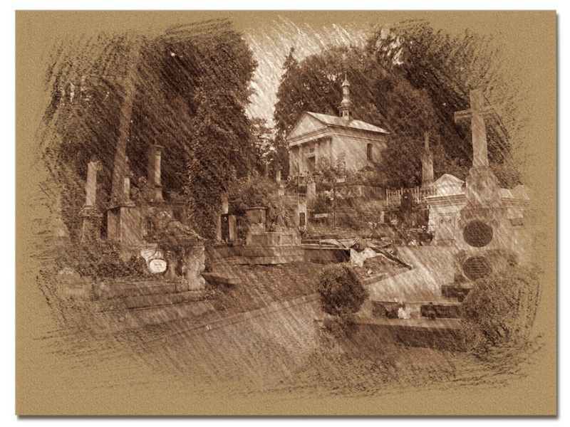 © Andrei  Kolyaskin - On  the  Lychakivske  cemetery  of  Lviv  City , Ukraine .