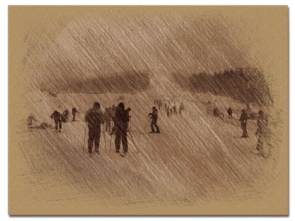 © Andrei  Kolyaskin - Image from the Bukovel  in  trois coleur  drawing  4 photography project