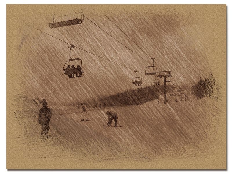 © Andrei  Kolyaskin - Image from the Bukovel  in  trois coleur  drawing  4 photography project