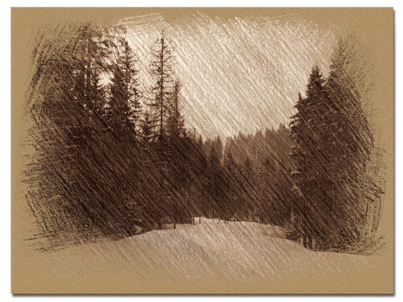 © Andrei  Kolyaskin - Image from the Bukovel  in  trois coleur  drawing  4 photography project