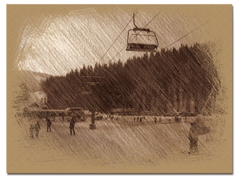 © Andrei  Kolyaskin - Image from the Bukovel  in  trois coleur  drawing  4 photography project