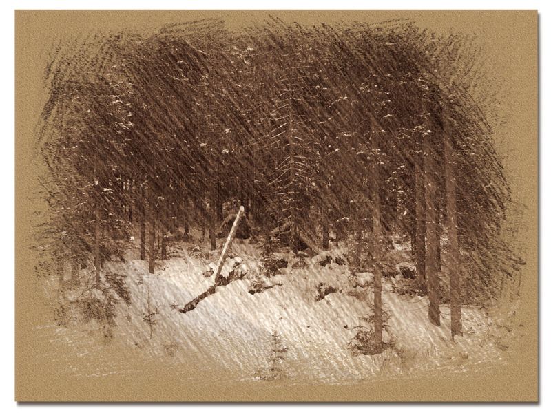 © Andrei  Kolyaskin - Image from the Bukovel  in  trois coleur  drawing  4 photography project