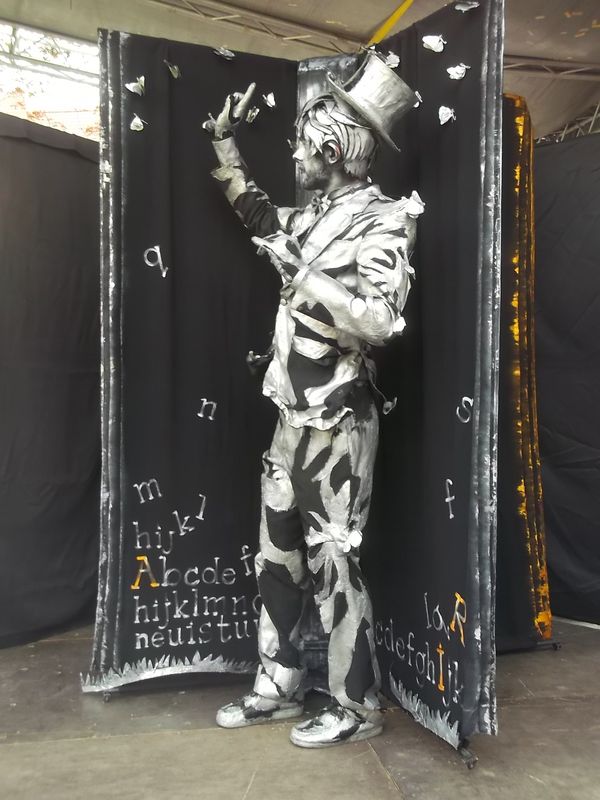 © Andrei  Kolyaskin - Living  sculptures  show  on  the  central  part  of  Ivano - Frankivsk  City , Ukraine .