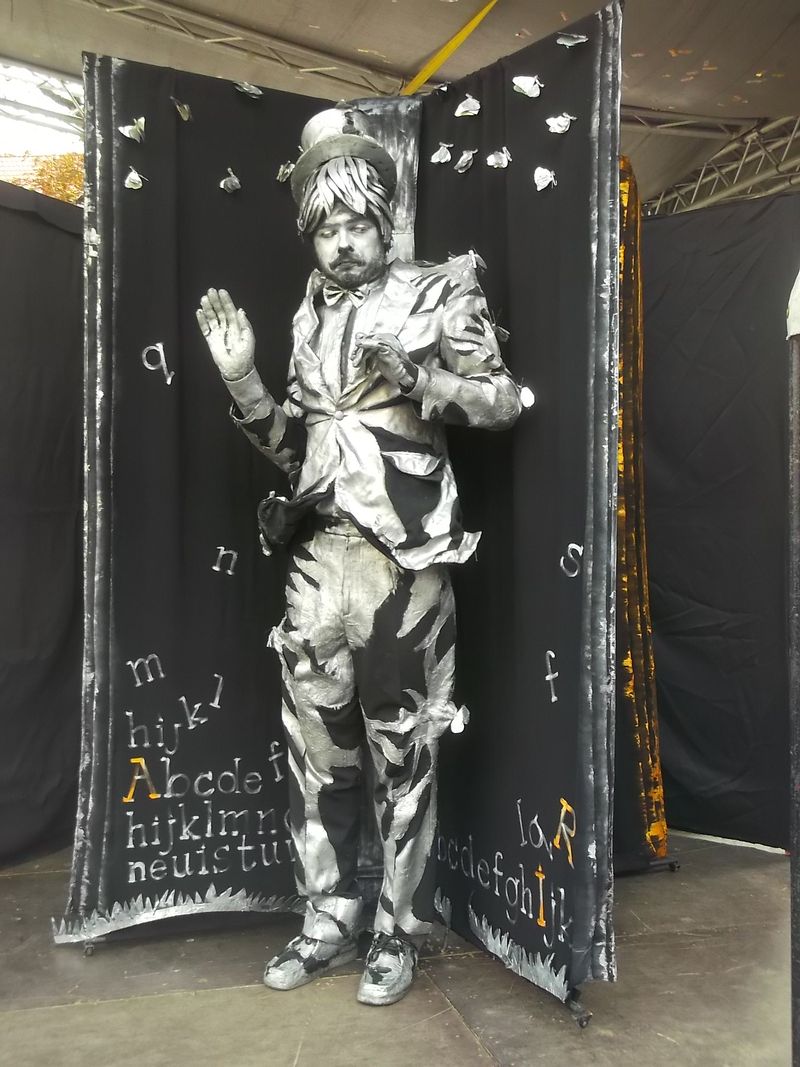 © Andrei  Kolyaskin - Living  sculptures  show  on  the  central  part  of  Ivano - Frankivsk  City , Ukraine .