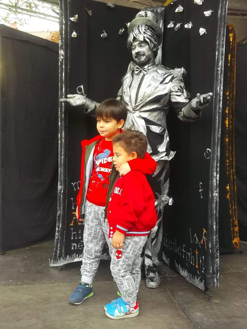 © Andrei  Kolyaskin - Living  sculptures  show  on  the  central  part  of  Ivano - Frankivsk  City , Ukraine .