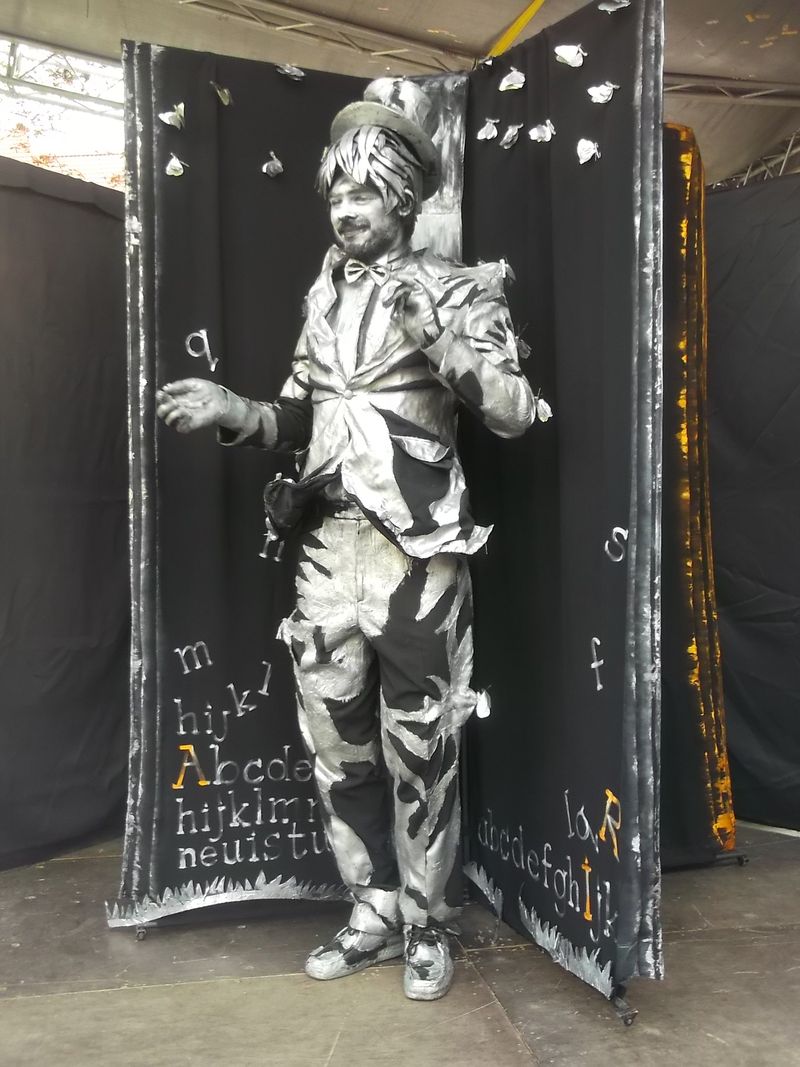 © Andrei  Kolyaskin - Living  sculptures  show  on  the  central  part  of  Ivano - Frankivsk  City , Ukraine .