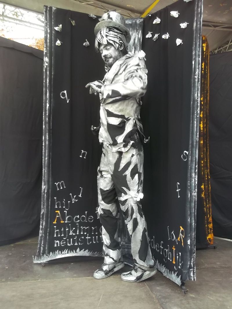 © Andrei  Kolyaskin - Living  sculptures  show  on  the  central  part  of  Ivano - Frankivsk  City , Ukraine .