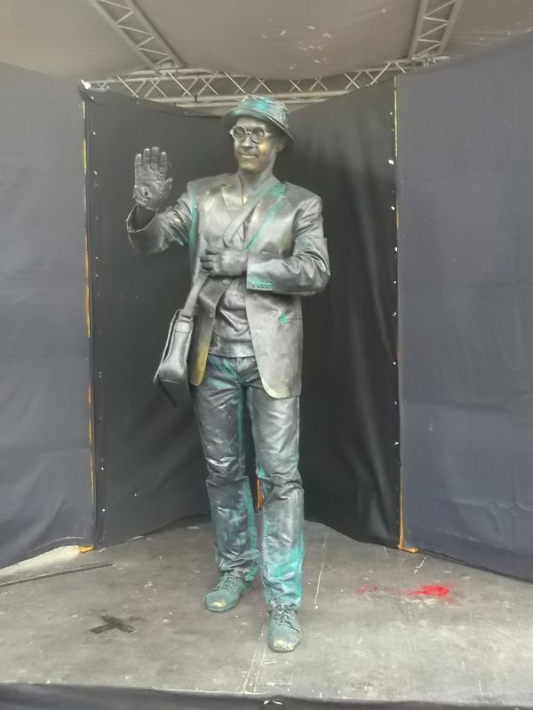 © Andrei  Kolyaskin - Living  sculptures  show  on  the  central   part  of  Ivano - Frankivsk  City , Ukraine .