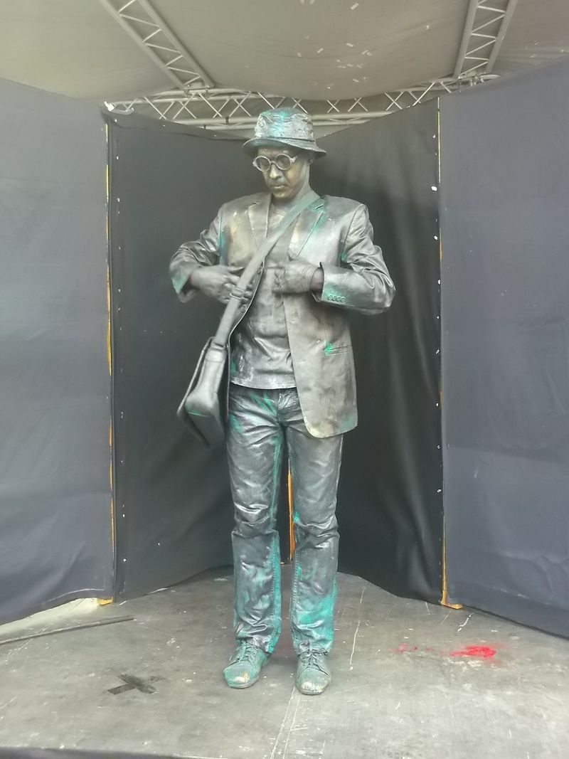 © Andrei  Kolyaskin - Living  sculptures  show  on  the  central  part  of  Ivano - Frankivsk  City , Ukraine .