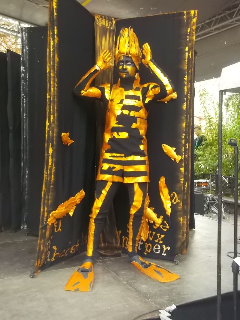 © Andrei  Kolyaskin - Living  sculptures  show  on  the  central  part  of  Ivano - Frankivsk  City , Ukraine .