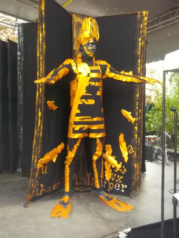 © Andrei  Kolyaskin - Living  sculptures  show  on  the  central  part  of  Ivano - Frankivsk  City , Ukraine .