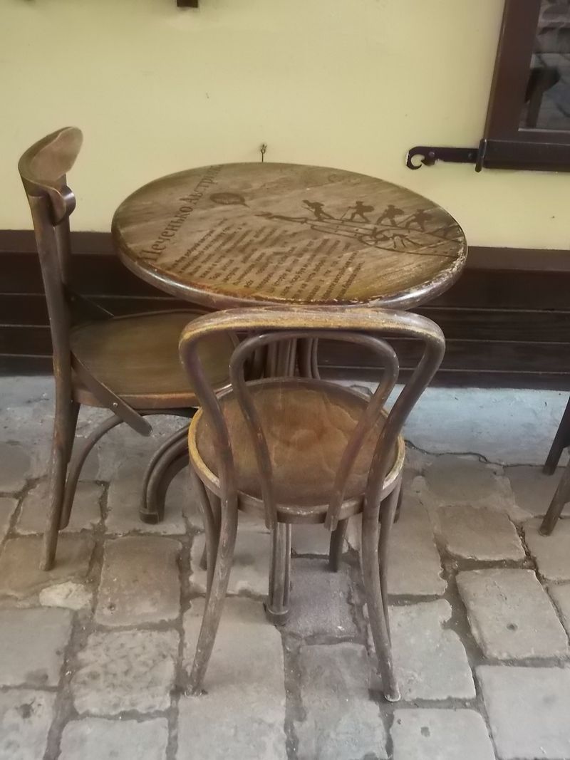 © Andrei  Kolyaskin - On  the  one  of  cafe  of  Ivano - Frankivsk  City , Ukraine .