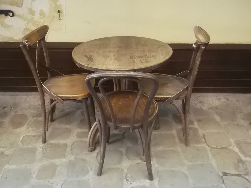 © Andrei  Kolyaskin - On  the  one  of  cafe  of  Ivano - Frankivsk  City , Ukraine .