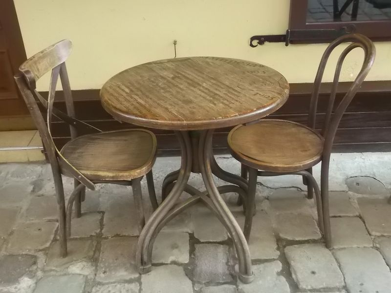 © Andrei  Kolyaskin - On  the  one  of  cafe  of  Ivano - Frankivsk  City , Ukraine .