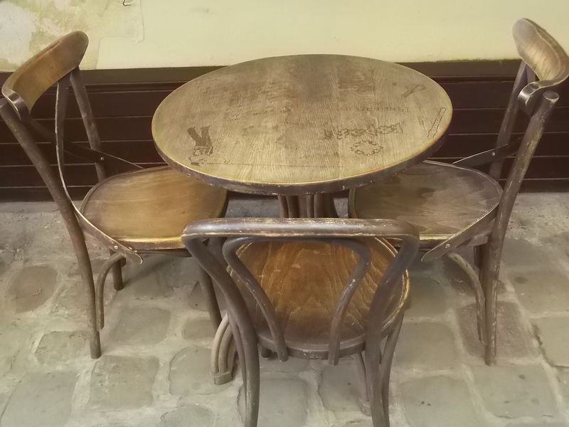 © Andrei  Kolyaskin - On  the  one  of  cafe  of  Ivano - Frankivsk  City , Ukraine .