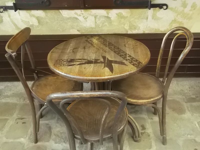 © Andrei  Kolyaskin - On  the  one  of  cafe  of  Ivano - Frankivsk  City , Ukraine .