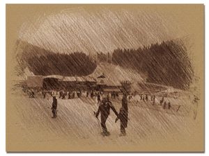 Bukovel  in  trois  coleur  drawing  5